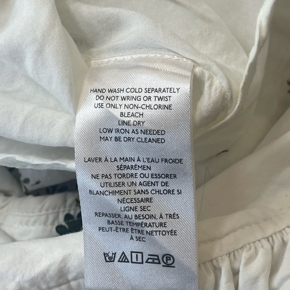 Anthropologie High-Low Bubble Skirt | Green Fern Botanical Print/Cotton/Medium - Picture 14 of 14